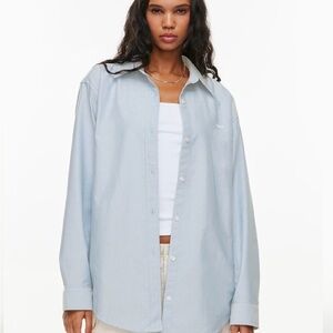 TNA Blue Button-Up Shirt